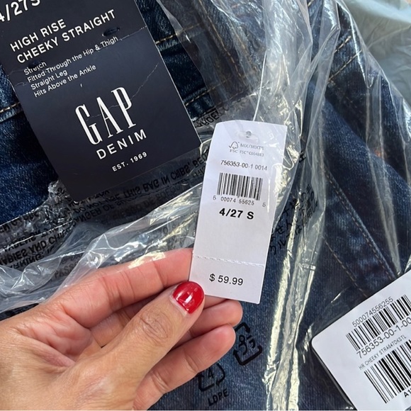 NWT Gap Jeans 4 Straight Leg High Rise - Picture 5 of 7